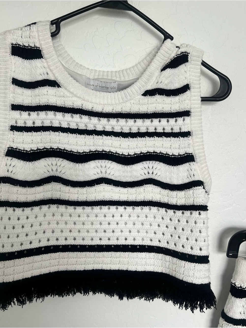 House of Harlow 1960 two piece sweater summer Knit Ensemble - size large - Picture 2 of 8